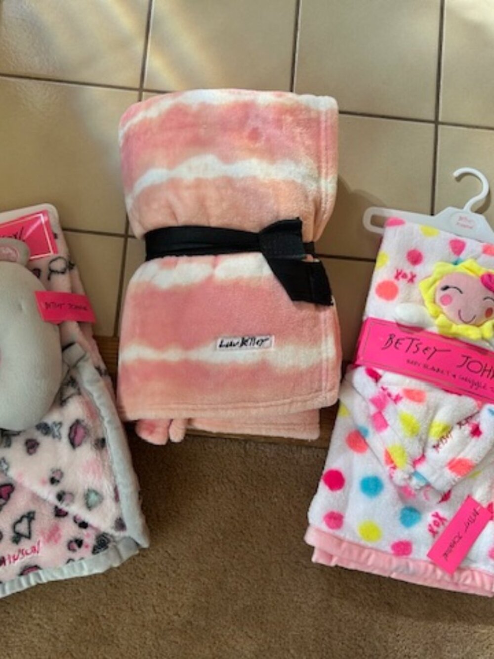 Betsey Johnson Baby Blanket w/ Doll OR Support Pillow Or Full Size Throw/Blanket